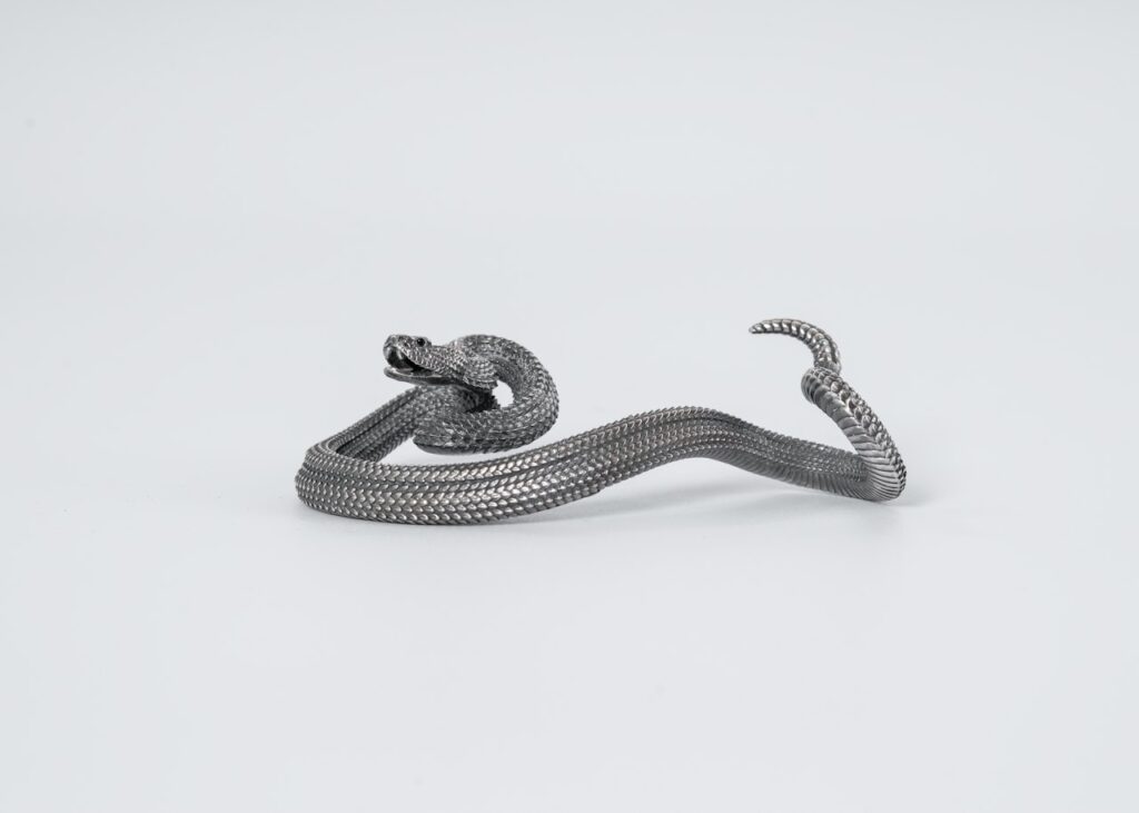 Serpent Ouroboros Cuff Bracelet